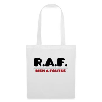 R.A.F. - Rien à foutre :) - Sac en tissu - blanc - Devant