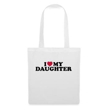 I love my daughter - Sac en tissu - blanc - Devant