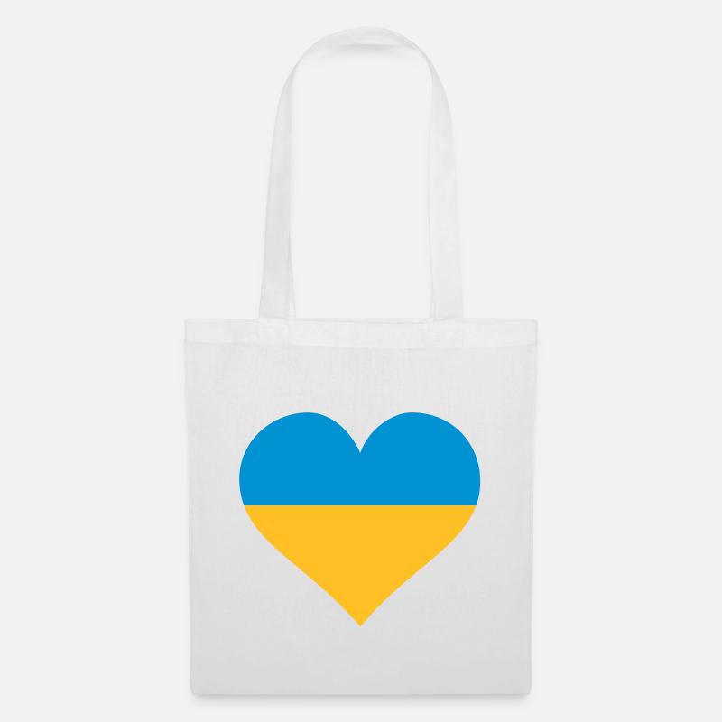 ukraine herz - Stoffbeutel - Weiß