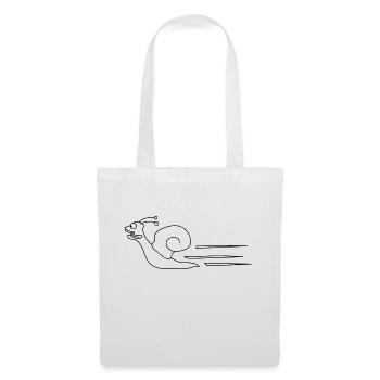 Fast Snail - Stoffbeutel - Weiß - Vorne