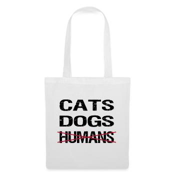 CATS DOGS HUMANS - Stoffbeutel - Weiß - Vorne