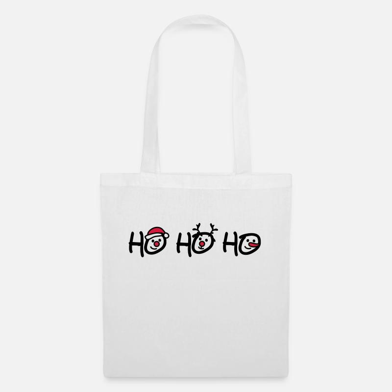 Ho Ho Ho - Stoffbeutel - Weiß