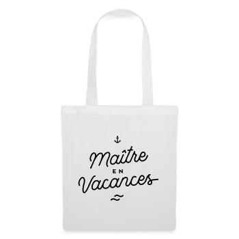 Maître en vacances - Sac en tissu - blanc - Devant