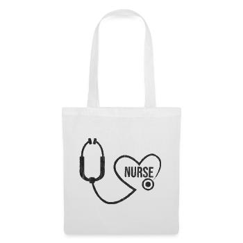 Infirmière, hôpital, médecin, clinique, - Sac en tissu - blanc - Devant