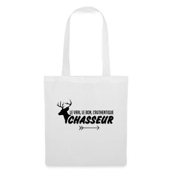Le vrai le bon l'authentique chasseur - Sac en tissu - blanc - Devant