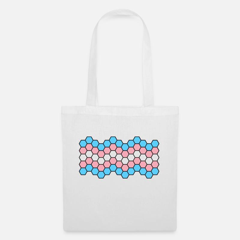 trans Hexagons - Tote Bag - white