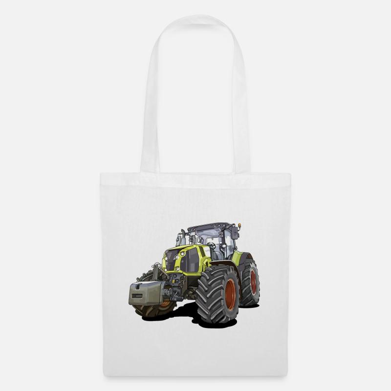 Tracteur Géant - Sac en tissu - blanc