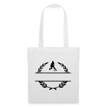 Hockey lady in laurel wreath monogram - Tote Bag - white - Front