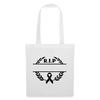 Laurel Wreath R.I.P monogram - Tote Bag - white - Front