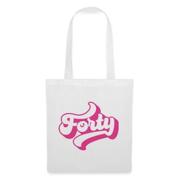 Quarante-40e anniversaire pour les femmes de 40 ans - Sac en tissu - blanc - Devant