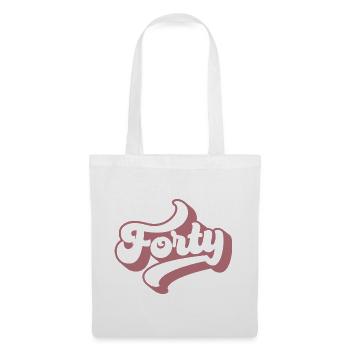 Quarante-40e anniversaire pour les femmes de 40 ans - Sac en tissu - blanc - Devant