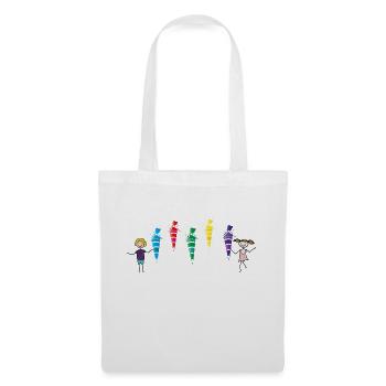 Schulanfang - back to school - Stoffbeutel - Weiß - Vorne