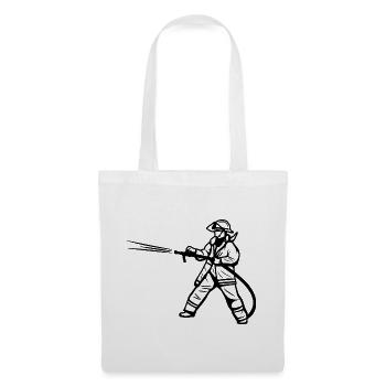 Pompier - Sac en tissu - blanc - Devant