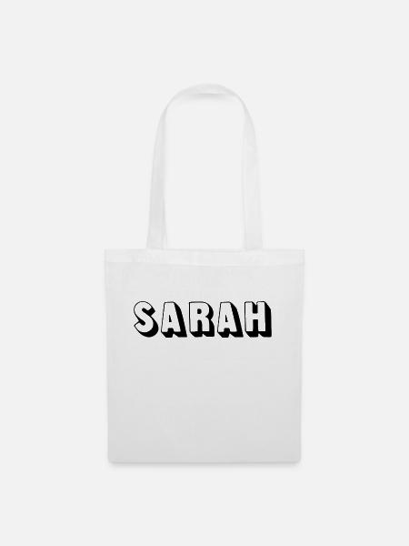 Name - Sarah - Stoffbeutel - Weiß