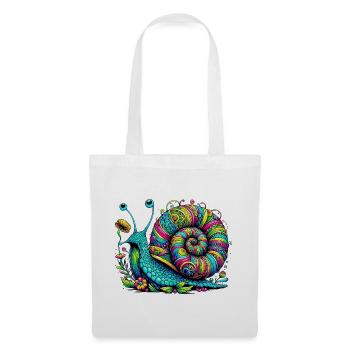 Schnecke - Stoffbeutel - Weiß - Vorne