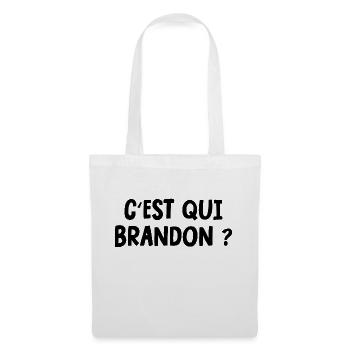 c'est qui brandon - Sac en tissu - blanc - Devant