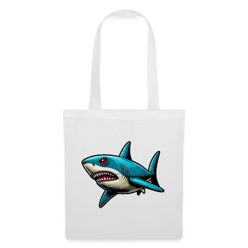 Requin - Sac en tissu - blanc - Devant