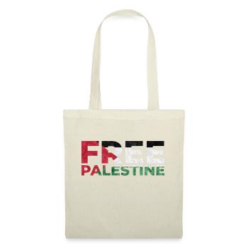 Free Palestine | Lettering in flag colours - Tote Bag - nature - Front