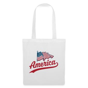 Amerika Flagge - Stoffbeutel - Weiß - Vorne
