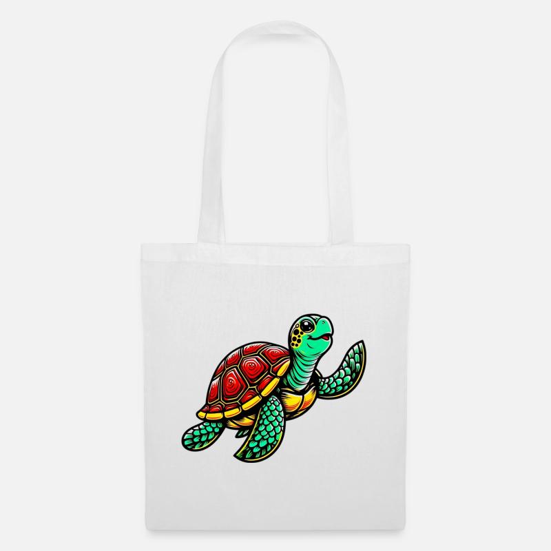 Schildkröte - Stoffbeutel - Weiß
