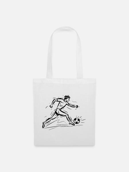 Fußballspieler - Stoffbeutel - Weiß