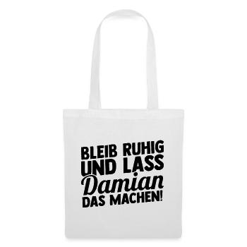 Prénom Damian - Sac en tissu - blanc - Devant