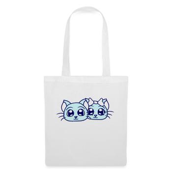 Two Cats Couple 2 Romantic Couple in Love - Tote Bag - white - Front