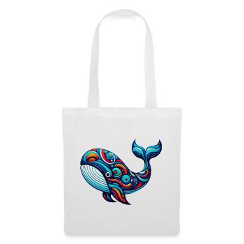 Baleine - Sac en tissu - blanc - Devant