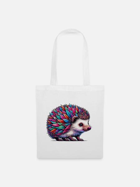 Hérisson - Sac en tissu - blanc