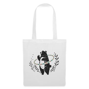 Dancing brown bear with - Tote Bag - white - Front