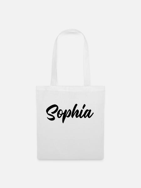 sophia name - Stoffbeutel - Weiß