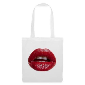 Lippen - Stoffbeutel - Weiß - Vorne