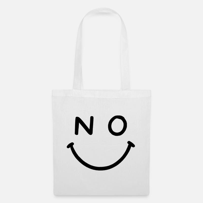 NO Smile - Tote Bag - white
