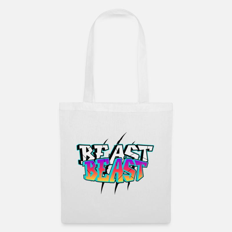 BEAST Graffiti-Design - Stoffbeutel - Weiß