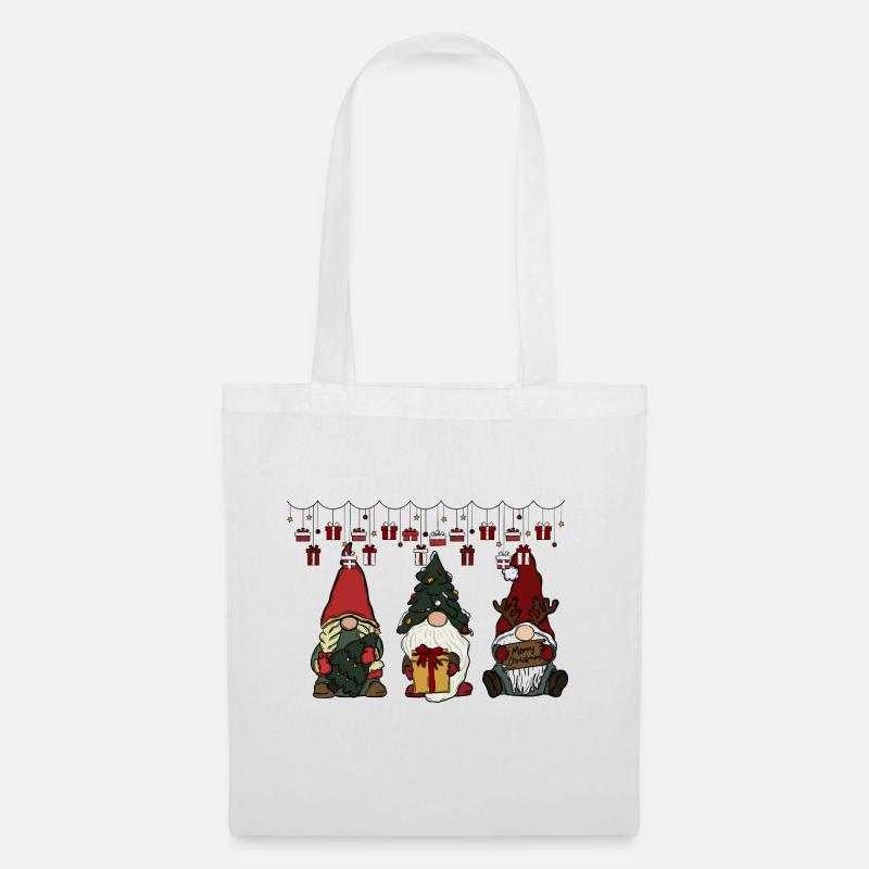 Wichtel Weihnachten - Stoffbeutel - Weiß