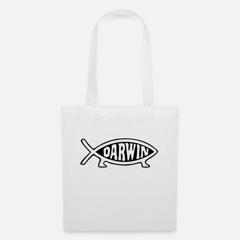 Darwin fisch - Stoffbeutel - Weiß
