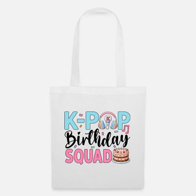 K-Pop Birthday Squad - Stoffbeutel - Weiß