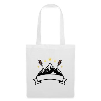 Mountains Banner Text Box Coat of Arms - Tote Bag - white - Front