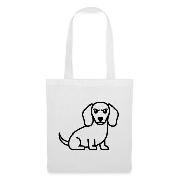 Mauvais Teckel Rond-plan - Sac en tissu - blanc - Devant
