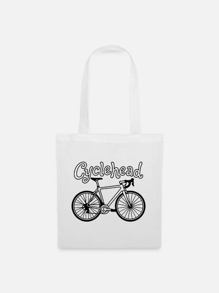 Fahrrad-Hipster - Stoffbeutel - Weiß