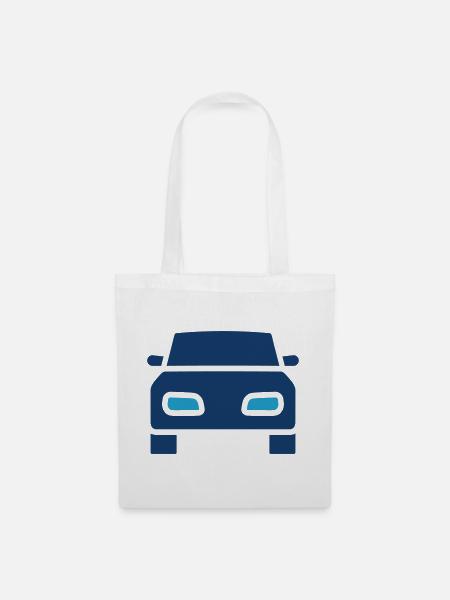 Autofront-Solid-Icon-Fahrzeugtransport - Stoffbeutel - Weiß