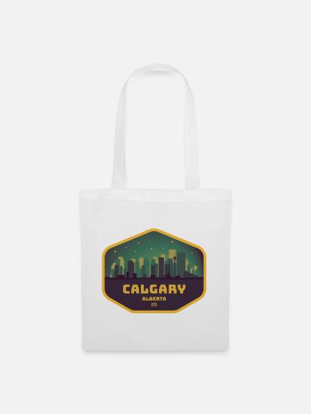 Calgary Skyline Gold - Stoffbeutel - Weiß