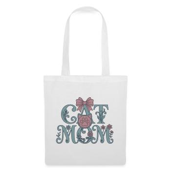 Cat Mom – Katzenliebe | Geschenk für Katzenmama - Stoffbeutel - Weiß - Vorne