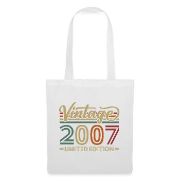 Vintage 2007 Limited Edition Geburtstag Retro - Stoffbeutel - Weiß - Vorne