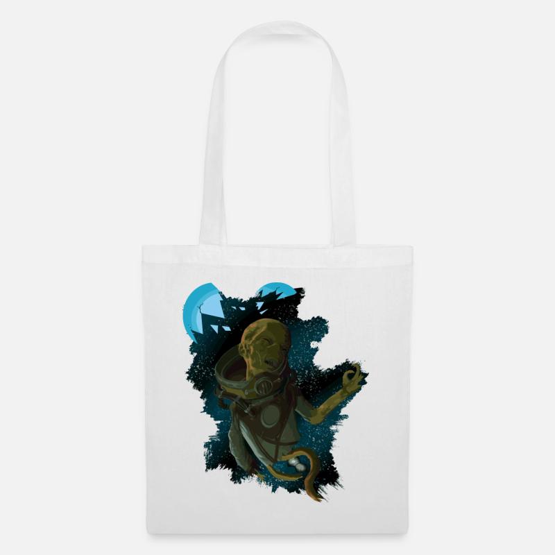 Alien Dead in Space - Tote Bag - white
