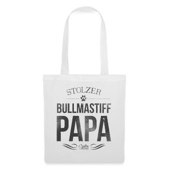 Stolzer Bullmastiff Papa - Stoffbeutel - Weiß - Vorne