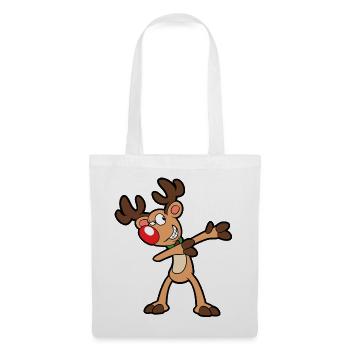 Weihnachten Dabbing Dab Rentier - Stoffbeutel - Weiß - Vorne