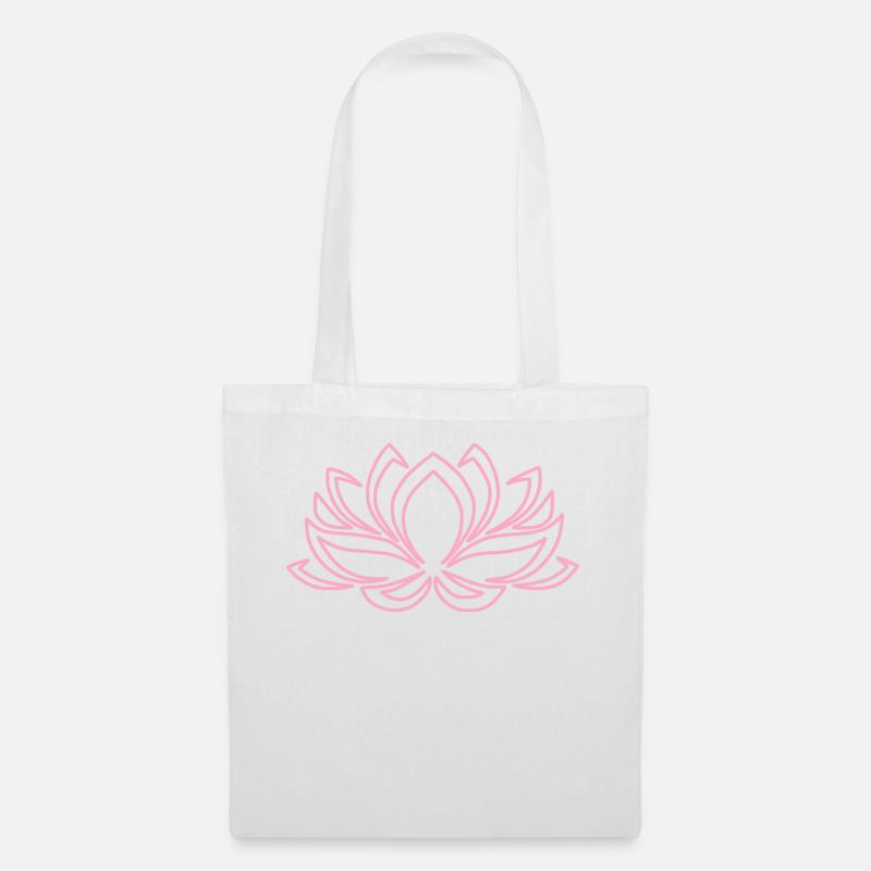 Lotusblüte - Stoffbeutel - Weiß