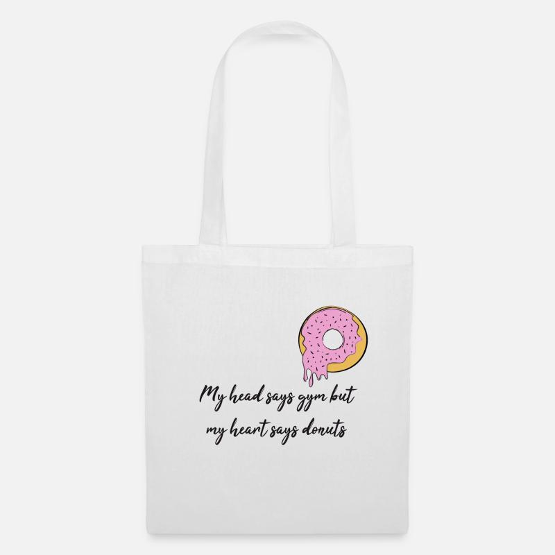 gym-donut design - Stoffbeutel - Weiß