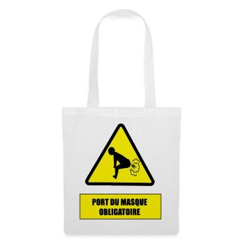 Danger pet - Sac en tissu - blanc - Devant